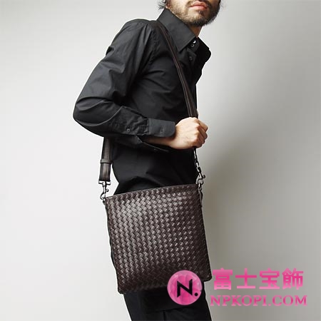 ボッテガヴェネタ/BOTTEGA VENETA/ レザーショルダーバッグ /チョコレートブラウン276357 v465c 2078